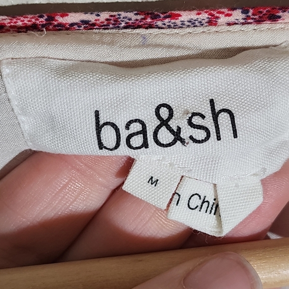 ba&sh Nina Dress 3/4 Sleeve Floral Tiered - Picture 9 of 10